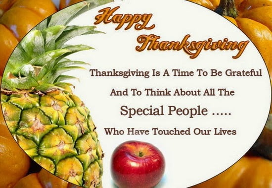 Happy Thanksgiving Greetings Card Message to Friends