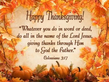 Happy Thanksgiving Bible Verses